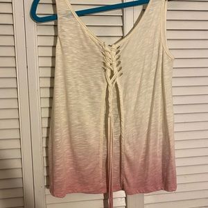 Ombré Tank with Braided Open Back
